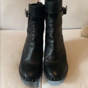 Rag and Bone Black Studded Boots